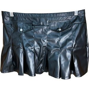 ASOS Faux Leather Miniskirt Black